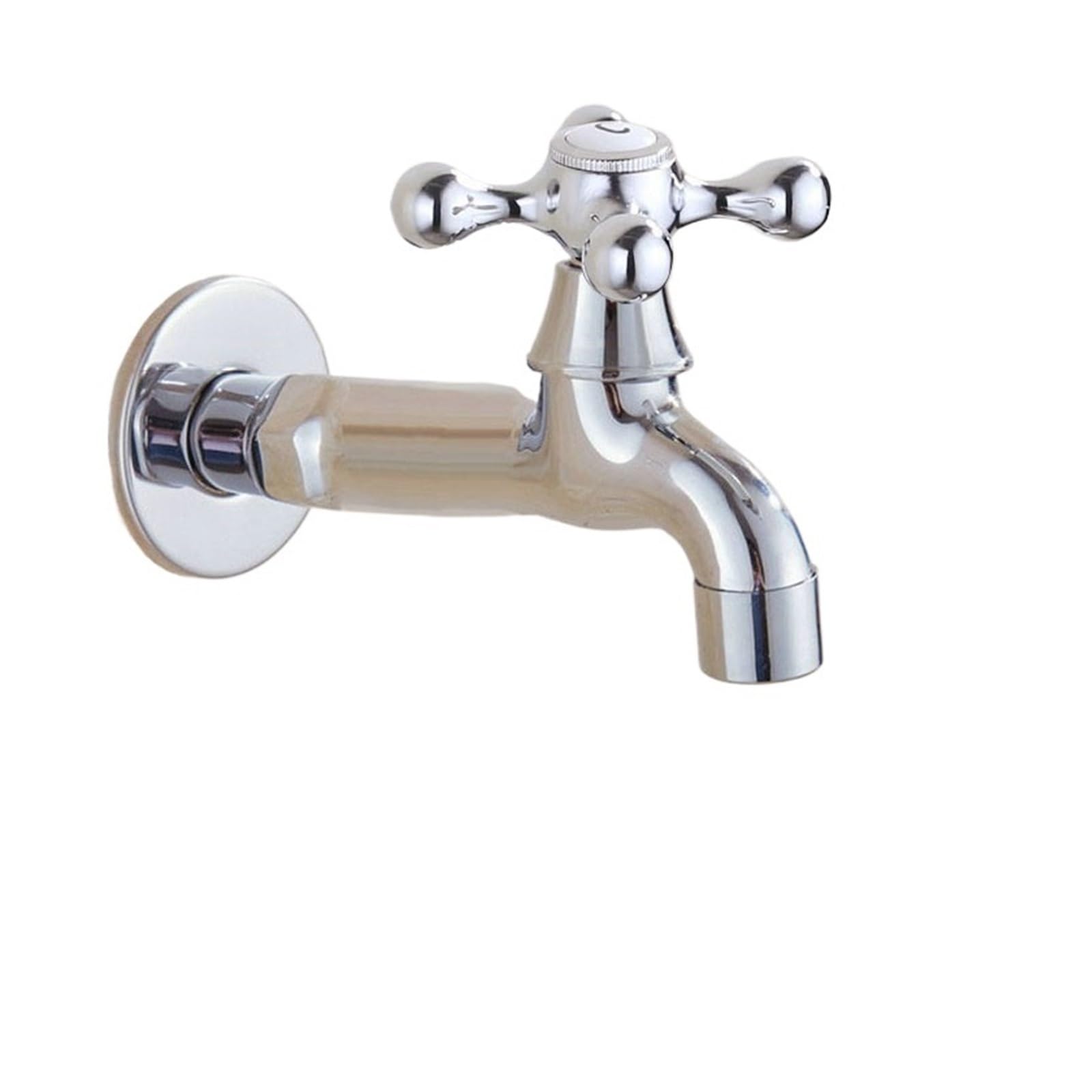 Hwww D Style Polished Chrome Mop Pool Faucet/Laundry Sink Cold Water Tap And Washing Machine Faucet/Garden Water Taps(D Style)
