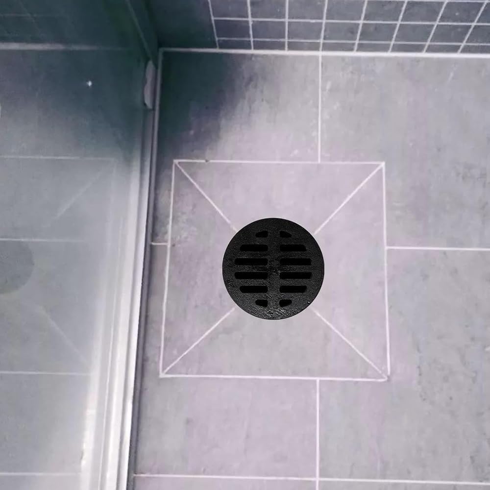 Rejilla de desagüe Redonda Plana de Hierro Fundido para tuberías de alcantarillado, Opciones de 3 a 8 Pulgadas. (200mm-8in)