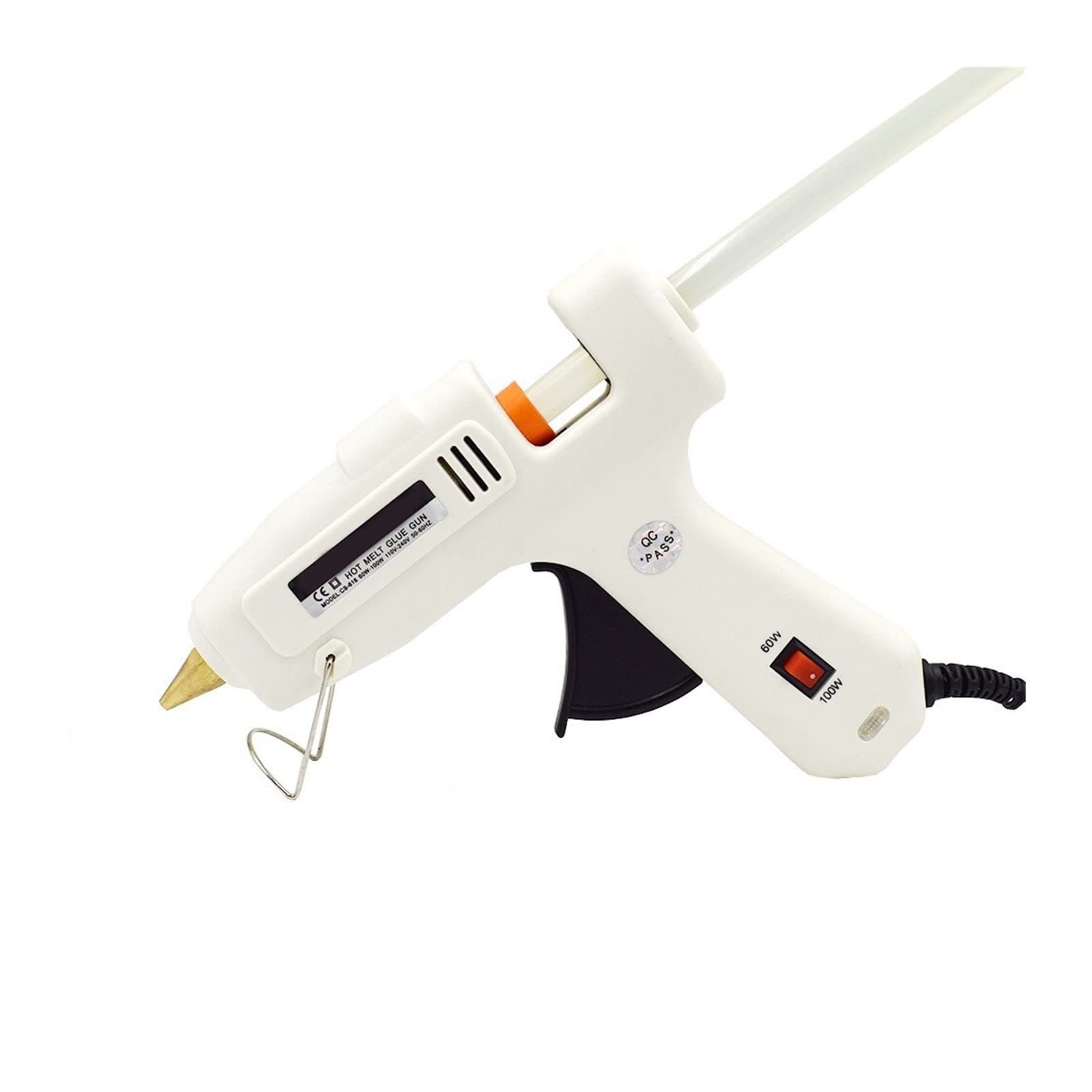 Yfdgd Set-1W Hot Melt Glue Gun With 11Mm Diameter Sticks Industrial Guns Thermo Electric Heat Temperature Tool Quick Reliable Flow Bonding(Set-1W)