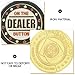 TOYANDONA Metal Dealer Button Poker Chip Double-Sided Poker Game Accessory for and Home Tournaments Lightweight and Portable 1.57 Inch Dealer Chip