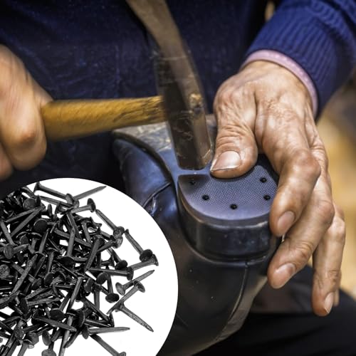 image for Bremorou 600 Pcs Nails for Shoe Repair 13mm Black Iron Stud Metal Nail