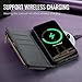 Defencase iPhone 13 Pro Max Case, Elegant Black, RFID Blocking Wallet for Women Men with Card Holder, Zipper, Magnetic Flip, PU Leather, Compatible with Wireless Charging & Kickstand