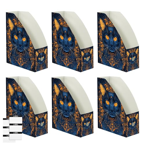 Boîtes rangement magazines chat bohème pour une maison douce et ordonnée