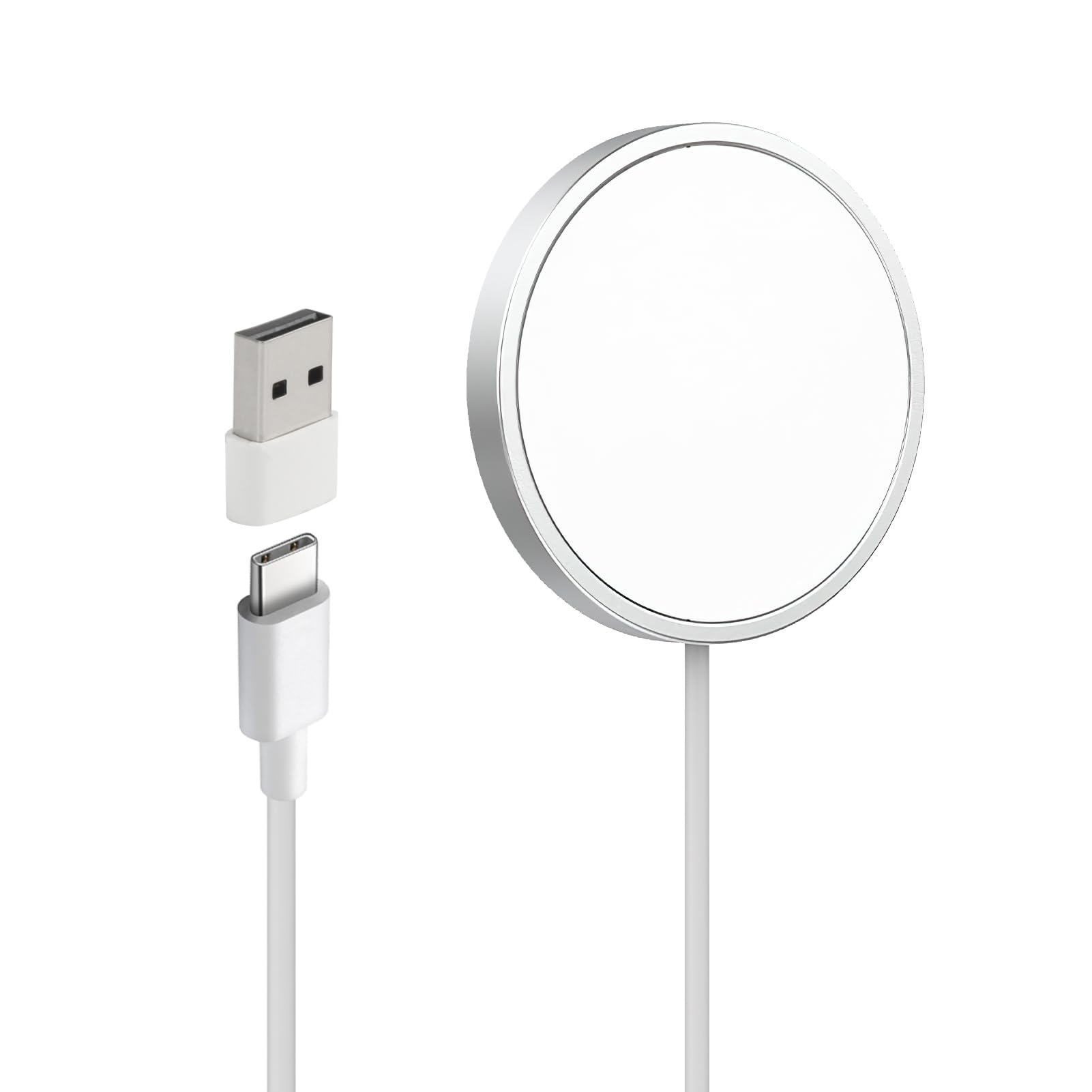 Fast Wireless Charger, Wireless Charger, 15W Wireless Charging Base for iPhone 15/14/13/12 Series, Universal Carregadador Sem Fios Compatible with iPhone and Airpods, Ultra Slim and Portable