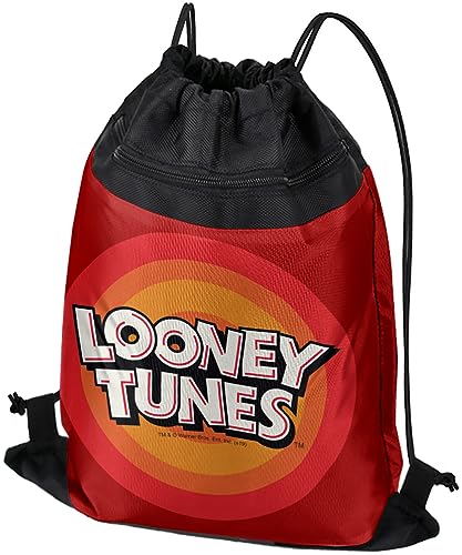 LOGOVISION Looney Tunes Logo Drawstring Backpack Sports Bag Sackpack 17