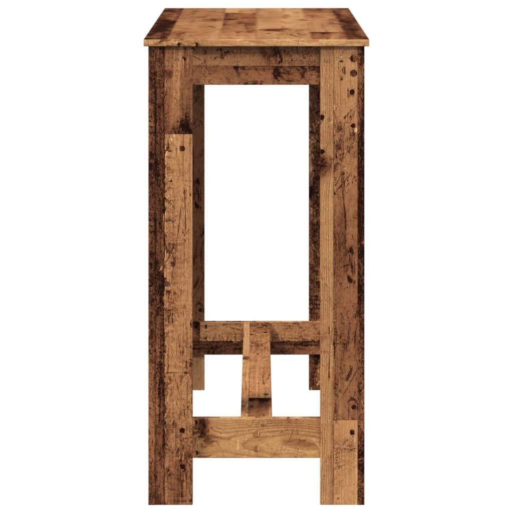 vidaXL Mesa Alta de Bar Madera ingeniería Envejecida 102x50x103,5 cm, Mesa de Bar, mesita de Bar, Mesa Alta de Cocina, mesas de Bar, Mesa de Pub