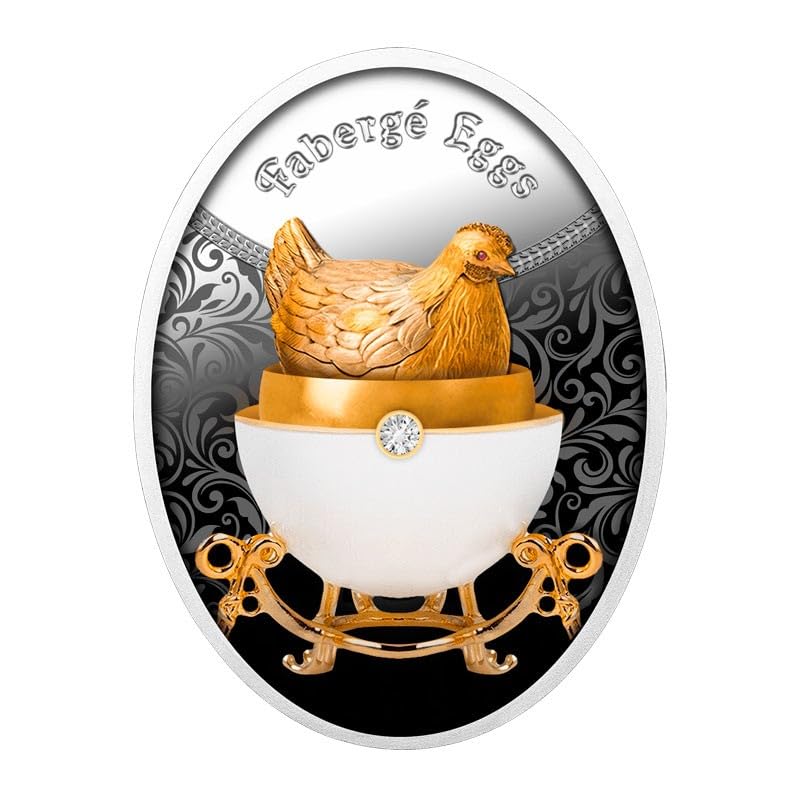 Moneda de Plata 2025 Huevo Fabergé Gallina Imperial