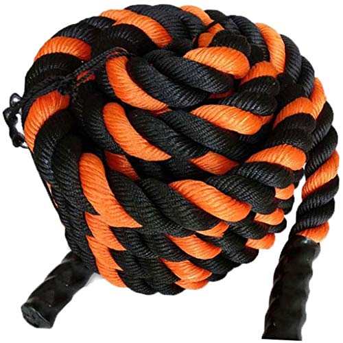 JOYGOOD-Battle-Rope-Ropes-Exercise-Household-Black-and-Orange-Sports-Equipment-Gym-Fitness-Training-Fitness-Rope-Garden-Weight-Loss-Gravity-Rope-Color-BlackOrange-Size-9M-38MM