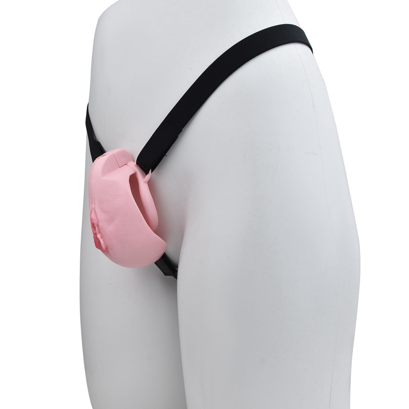 Harz Penikäfig Herren Imitation Schamlippen Keuschheitskäfig Set mit 4 Penisringe und Analplug Keuschheitsgürtel SM Penis Bondage Fetisch Peniskäfig Gerät Männer Sexspielzeug (Rosa)