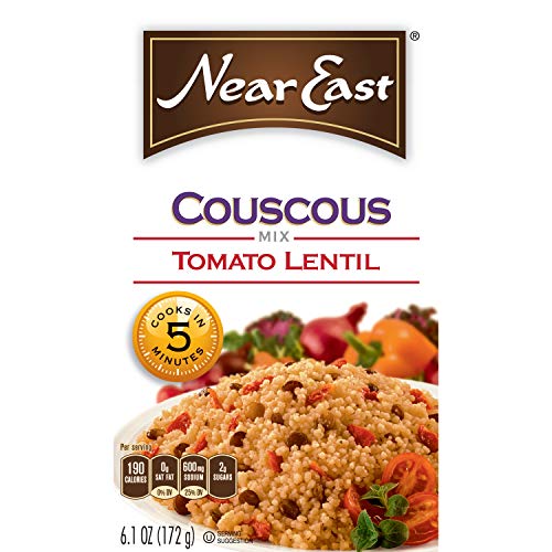 Near East Coucous Mix, Tomato Lentil, 6.1 oz (Pack of 12 Boxes)