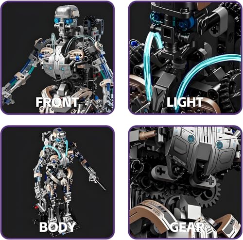 Image of SKY LINE OCEAN Mechanical Skeleton Robot Building Block Set - 692+ PCS Poseable Twistable Body, Creative STEM Robotics Toy for Kids, Teens & Adults | 5 Year Structural Warranty