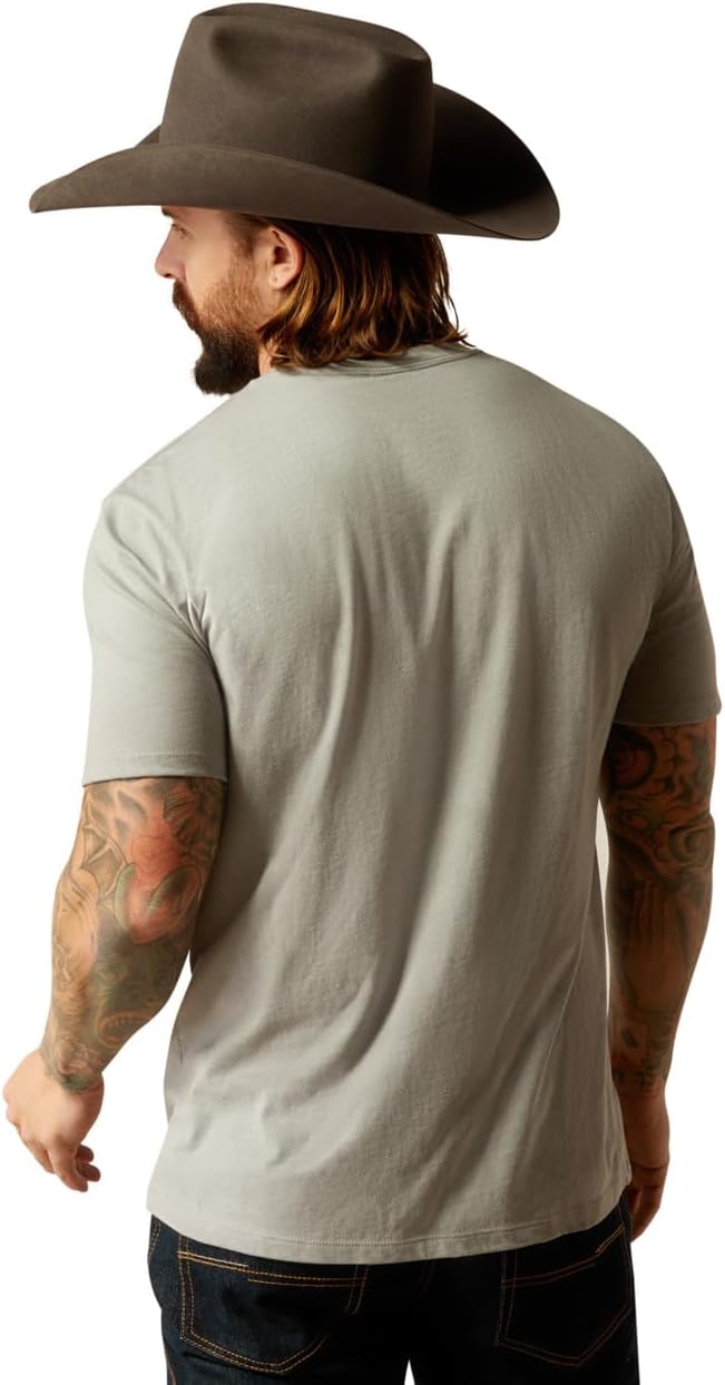 Ariat Men's Liberty USA Digi Camo T-Shirt, Stone Heather, Small - Image 2