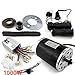 L-faster Bracketless 1000W Drift Trike Motor MY1020 with 1000W Brush Motor Controller and Throttle Handle Grip Key Power Switch (48V Handle kit)