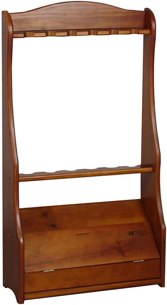 Fishing Rod Storage Rack Sea Pole Billiard Cue Holder Wooden 6-bit Household Fishing Rod Holder Fishing Tackle Display