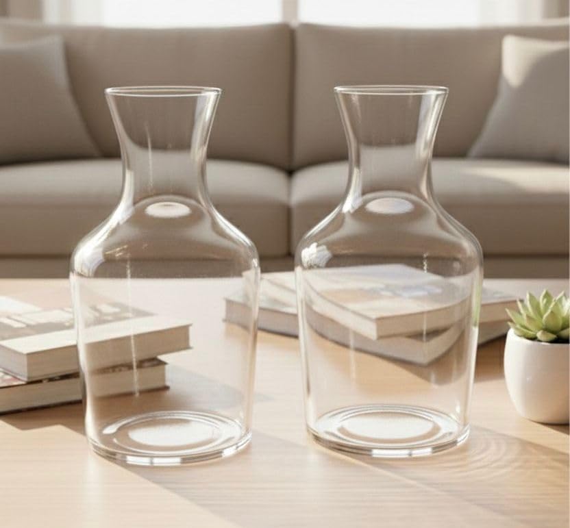 Glass pots for Two Layer Lucky Bamboo or Money Plant - Transperant Clear Glass Bowl Round Shape Pot Planter (Money Plant Pot, 2)-image-42