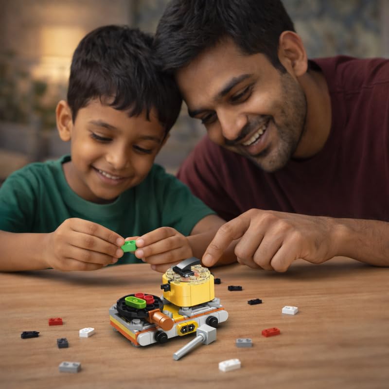 Image of STEM Home Appliance Gas Stove Building Blocks Set (92 Pcs) | DIY Kitchen & Pretend Play Toy for Kids 6+ Years (Boys & Girls) | Educational Role Play Creativity Toy
