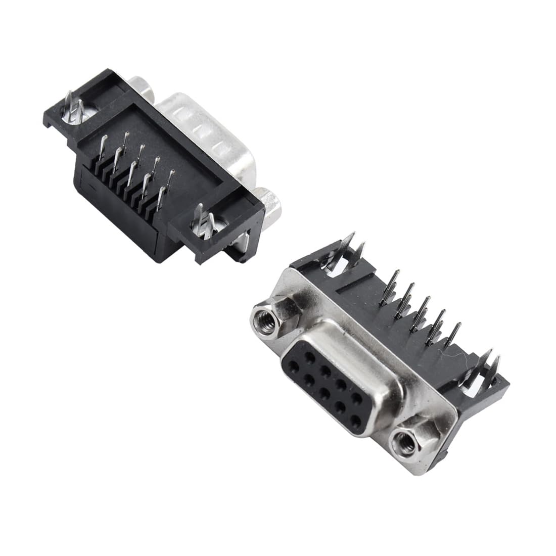 Connecteur Sub-D Femelle 9 voies montage panneau droit à souder