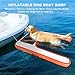 TONKOUM Non-Slip Floating Dog Water Ramp Ladder, Inflatable Puppy Dock Platform for Pool Lake Boat, Holds Up to 180LBS