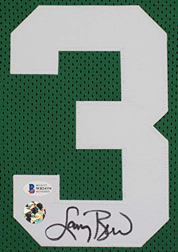 Larry Bird Autographed and Framed Green Boston Jersey - Beautifully Matted and Framed - Hand Signed and Certified Authentic by Beckett