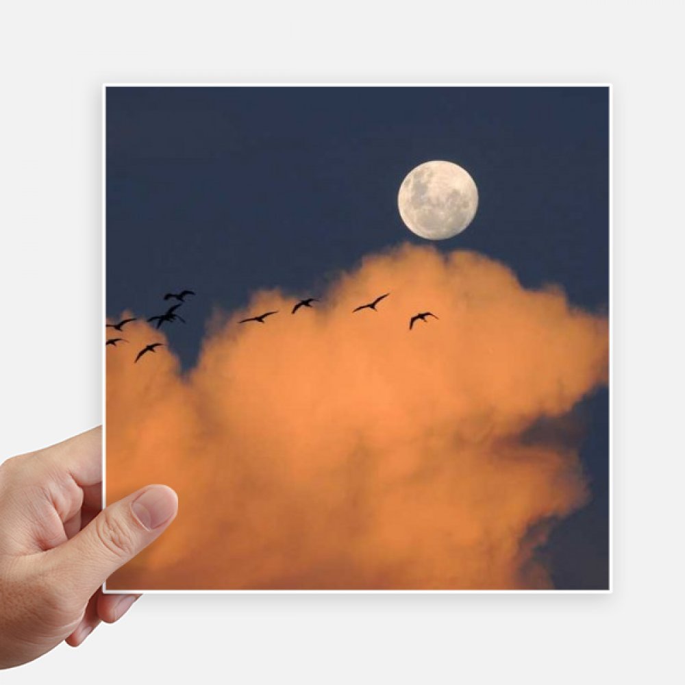 Autocollant lune noire pour personnaliser un ordinateur portable sans traces