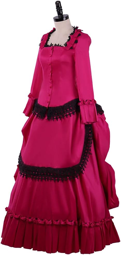 1791's lady Medieval Queen Marie Antoinette Ball Gown Victorian Costume Dress