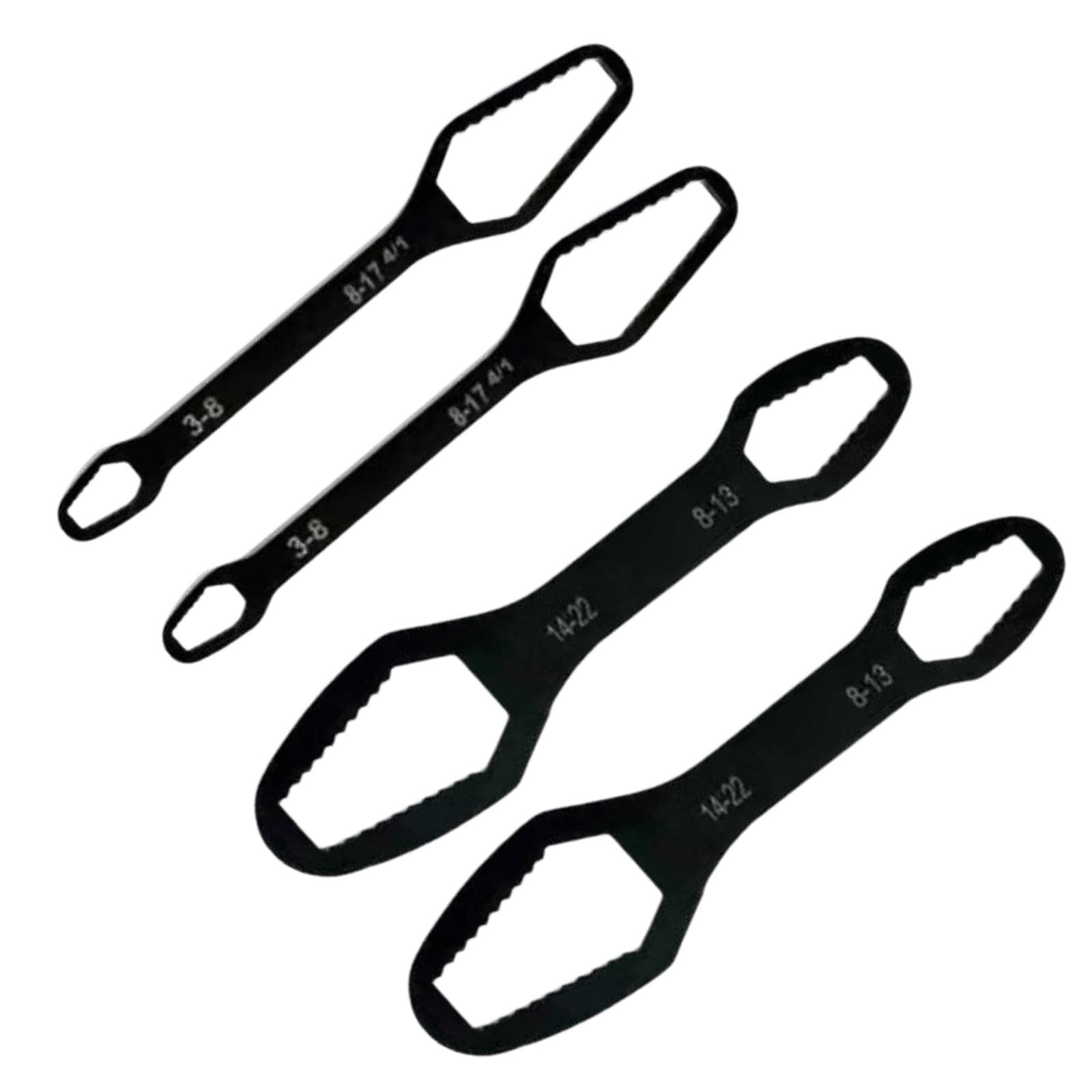 Tsophreniq 3.5Mm Thick Professional Grades Adjustable Wrenches Set 4Pieces 8-22Mm Electroplated Fstrong Or Various Tasks Professional Technician Equipment