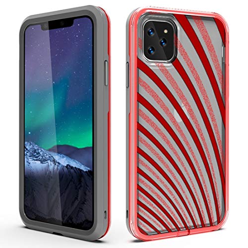Coque iPhone 11 Pro intégrale TPU PC bicolore gris et rouge