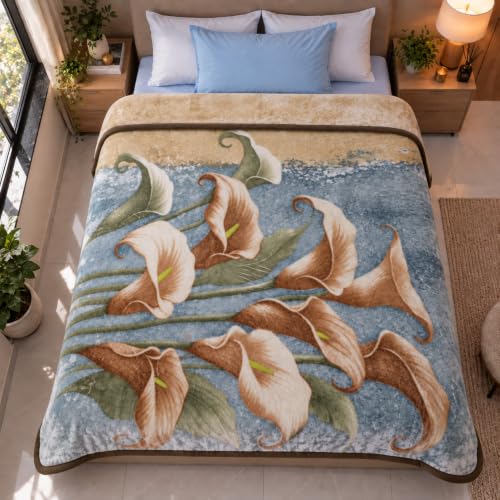 Image of ABRAZO Dreamy Wrap Mink Blanket for Double Bed | 570 GSM 3 Kg Single Ply | Ultra Soft Warm Blanket for Winter & AC Room | Quilt /Comforter /Dohar | 220 x 240 Cm