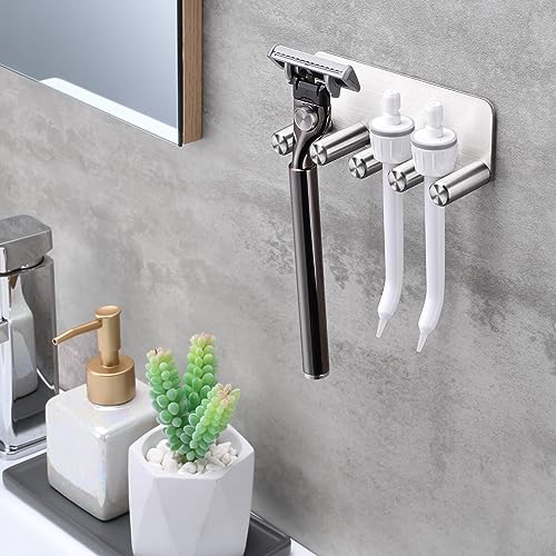 OETAMS Zahnbürstenhalter Ohne Bohren Elektrisch Zahnbürste Halter Wand Aufsteckbürsten Halter Edelstahl Zahnburstenhalterung Selbstklebend Zahnbürstenkopf Silber 4