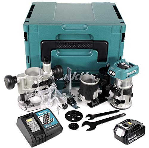 Makita DRT 50 RM1J X2, affleureuse sans fil 18V, brushless
