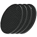 Silicone Trivets Mat and Hot Pad Mat Smithcraft 7"X7" Round Pot Holder,Jar Opener and Spoon Rests, (Set of 4) Non Slip, Flexible, Durable, Dishwasher Safe Heat Resistant Color Black