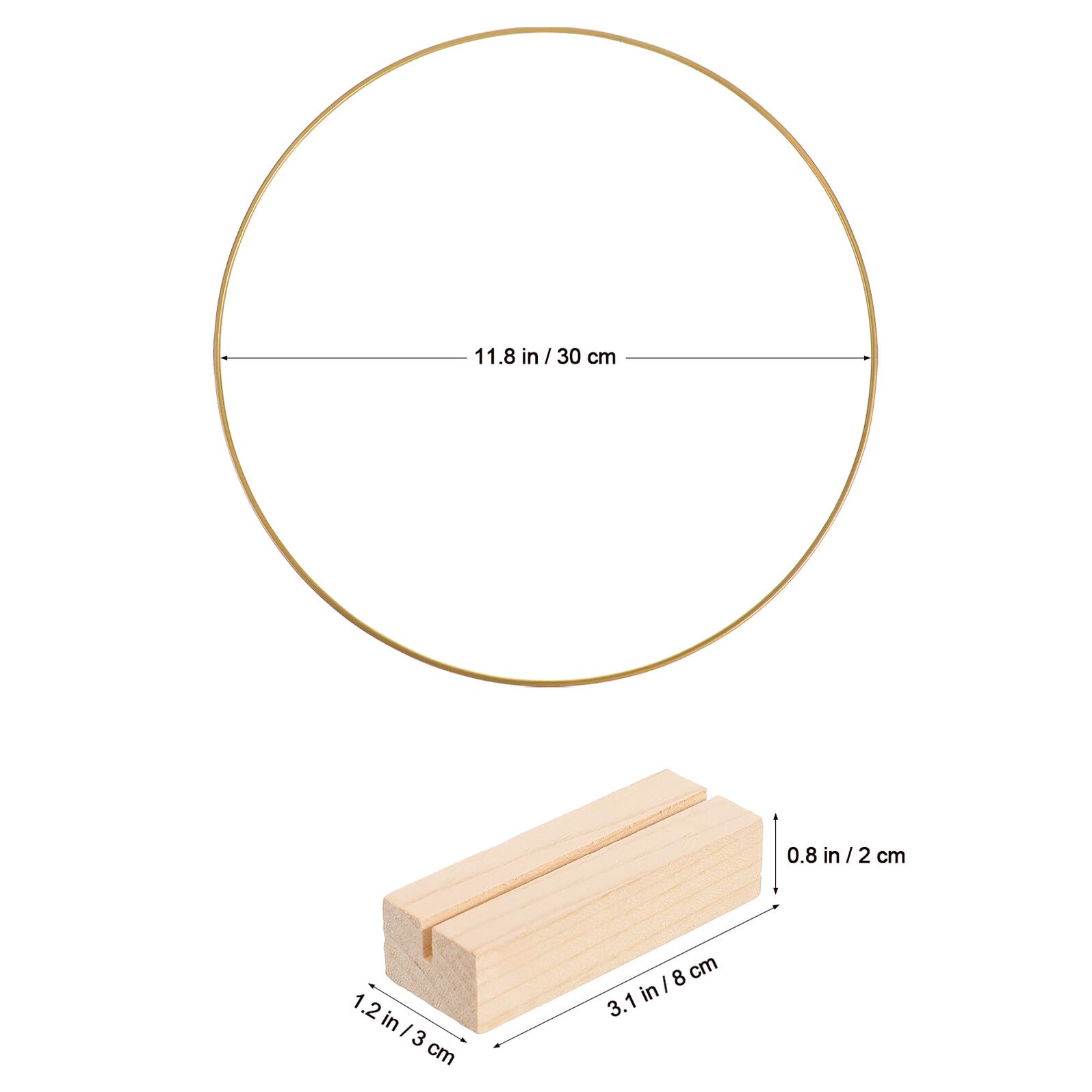 Healifty Aros de Macramé para Manualidades 30 Cm con Base de Madera y Metal, 10 Piezas, Anillos Artesanales para Centro de Mesa, Decoración de Bodas y Eventos