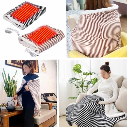 ZEXKENS USB Electric Blanket 3 Heat Modes Portable Adjustable Heat Blanket for Car Tent Or Living Room Comfort