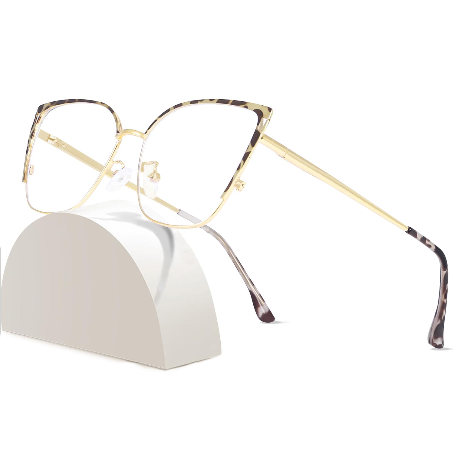 ROWCHIC Blue Light Blocking Glasses Women Anti Eyestrain Computer Cat Eye Eyeglasses Cat Eye Clear Frame