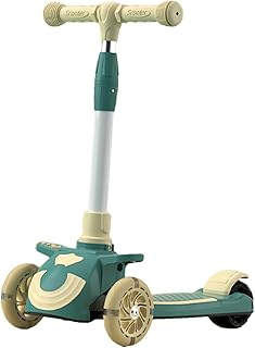 Ronyme 3 Wheel Scooters Kick Scooters Folding 4 Level Adjustable Height Children Kick Scooters for Riders 5 Years