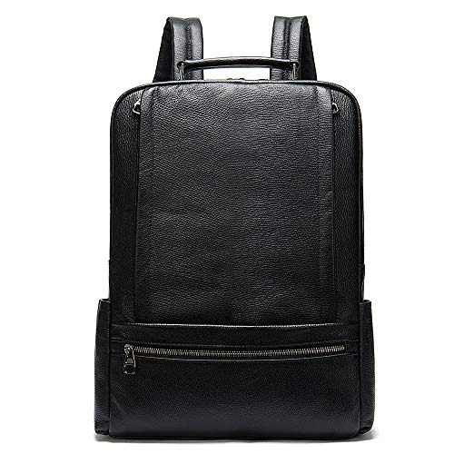 WFDA Mochila Unisex Bolsa de Cuero for Hombre de Hombro del Ordenador portátil Escolar
