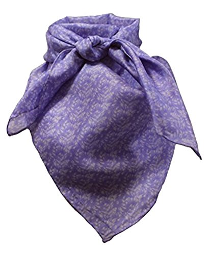 Wyoming Traders Wild Rag Calico Lavender Scarf, 34.5 in by 34.5 in square
