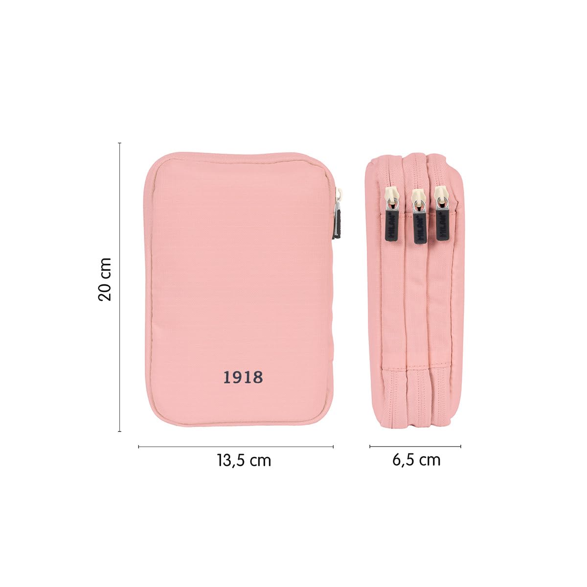 MILAN® Plumier 3 pisos con contenido colección MILAN 430 since 1918, rosa