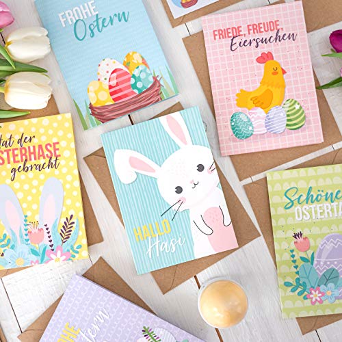 Papierdrachen Biglietti di Pasqua | 6 biglietti di...