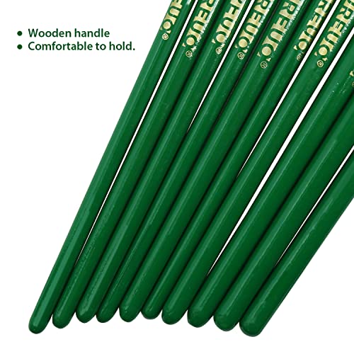 Aureuo Mixed Paint Brush Set 10 Piece Nylon & Bristles Brushes For Acrylic, Oil, Watercolor - Small Round Flat Pointed Tip Art Paintbrush Supplies For Kids, Students, Beginners & Artists #TOP2