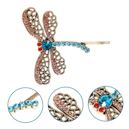 Rhinestone Dragonfly Hair Clip Crystal Barrette Hairpin for Women Animal Hair Accessory for Women and Girls - Image 2