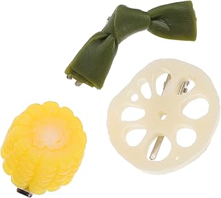 Totority 3 Pçs Simulação De Comida Grampo De Cabelo Cozinha Fingir Jogar Brinquedos Presilhas De Resina Imitação De Comida Grampos De Cabelo Comida Fingir Jogar Brinquedos Clipes De Brilho
