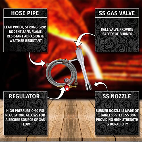 6Kg Propane Melting Furnace Kit - Smelting Furnace Kit With Crucibles For Melting Metal, Tongs & Gloves, Ingot Mold For Gold Silver Copper Brass Bronze Aluminum Metal Casting Machine #TOP5