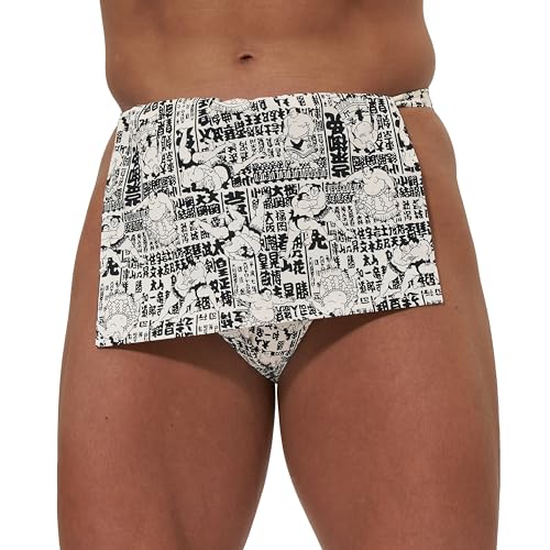 ] Fundoshi/Japanese Loincloth/Purely Made in Japan, Rubber Free, Cotton Underwear for Men Kimono Briefs Samurai