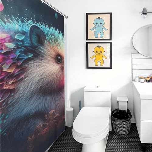 Rideau de douche hérisson étanche pour baignoire propre et sèche - 3