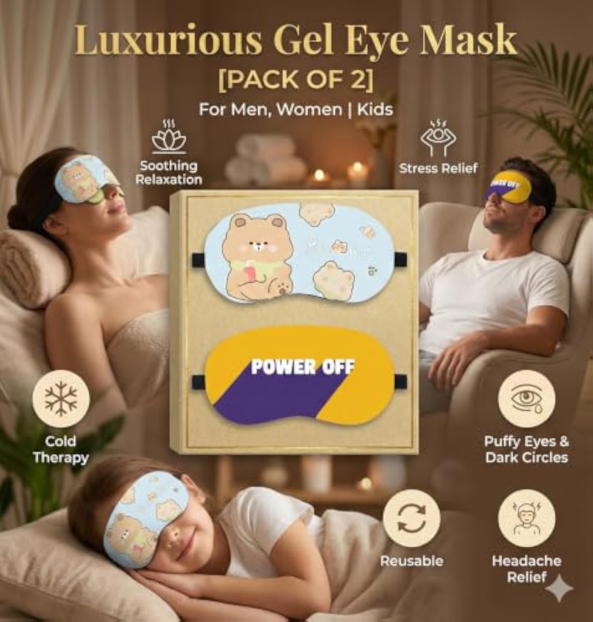 Cute Cartoon Sleep Mask for Nighttime Relaxation