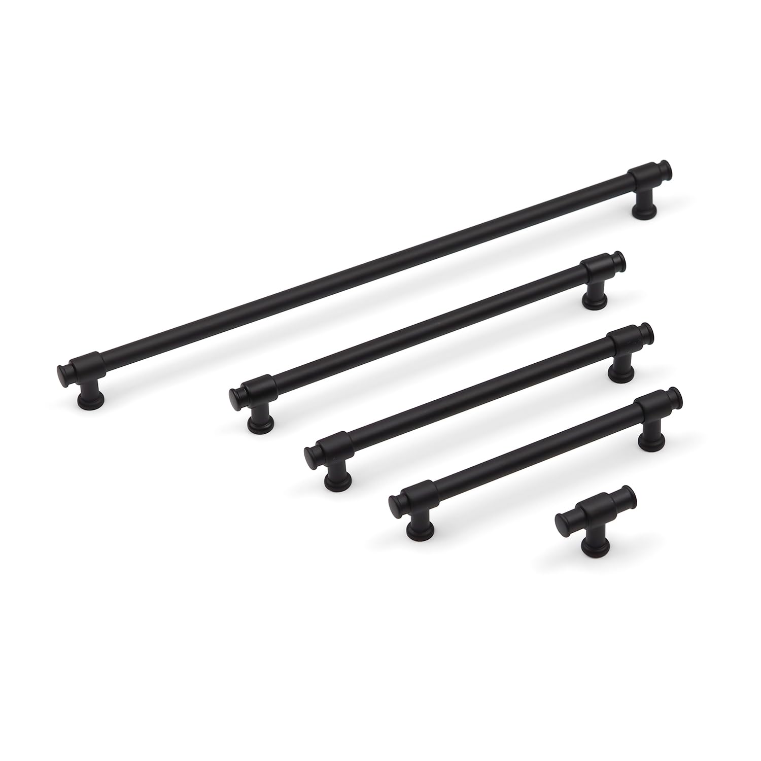 Handle & Home Black Matt Industrial Pipe Pulls - 320Mm Handle