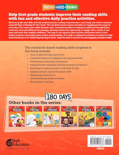 Shell Education 24590 180 Days: Includes Reading 2Nd Edition, Writing, And Math For 1St Grade Practice Workbook thumb #1