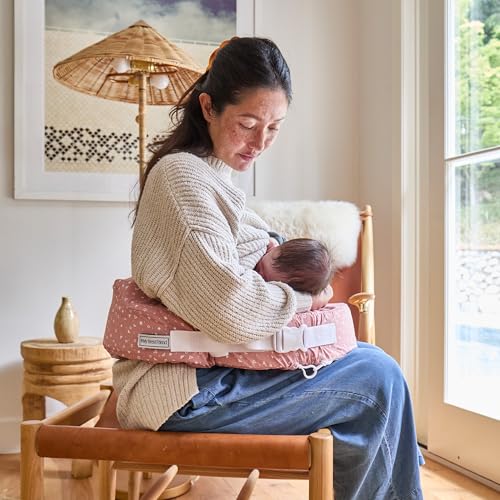 Image of My Brest Friend Original Nursing Pillow Cover - Slipcovers for Baby - Adjustable Fit, Easy Care, Durable - Original Nursing Pillow Not Included, Dusty Rose Geo