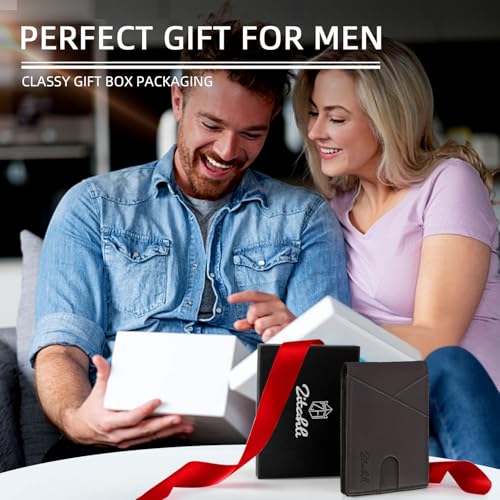 Image of Zitahli Bifold Wallets for Men, Slim RFID Leather Card Holder Cash Pocket | Minimalist Front Pocket Design, Holds 11 Cards, RFID Protection, Gifts for Men on Birthdays, Father's Day, and Christmas